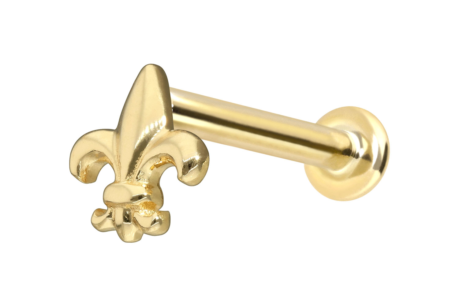 14 Karat Gold Labret Piercing mit Innengewinde LILIE